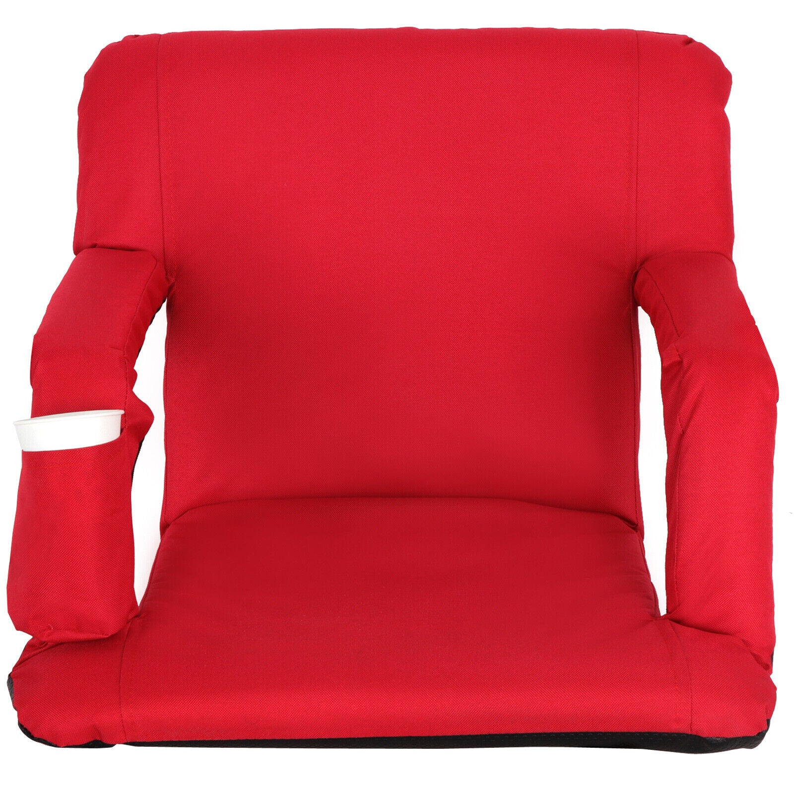 Red Wide Stadium Seats Chairs for Bleachers or Benches - 5 Reclining Positions