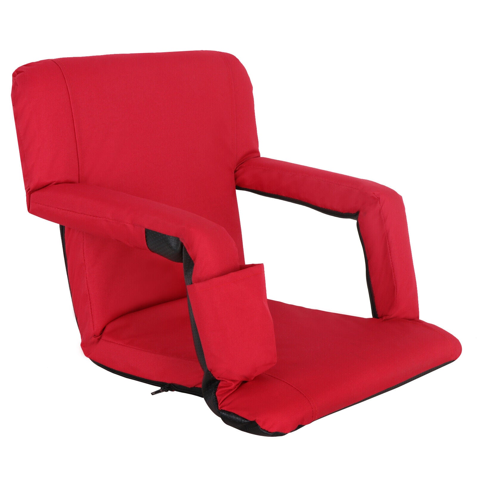 Red Wide Stadium Seats Chairs for Bleachers or Benches - 5 Reclining Positions