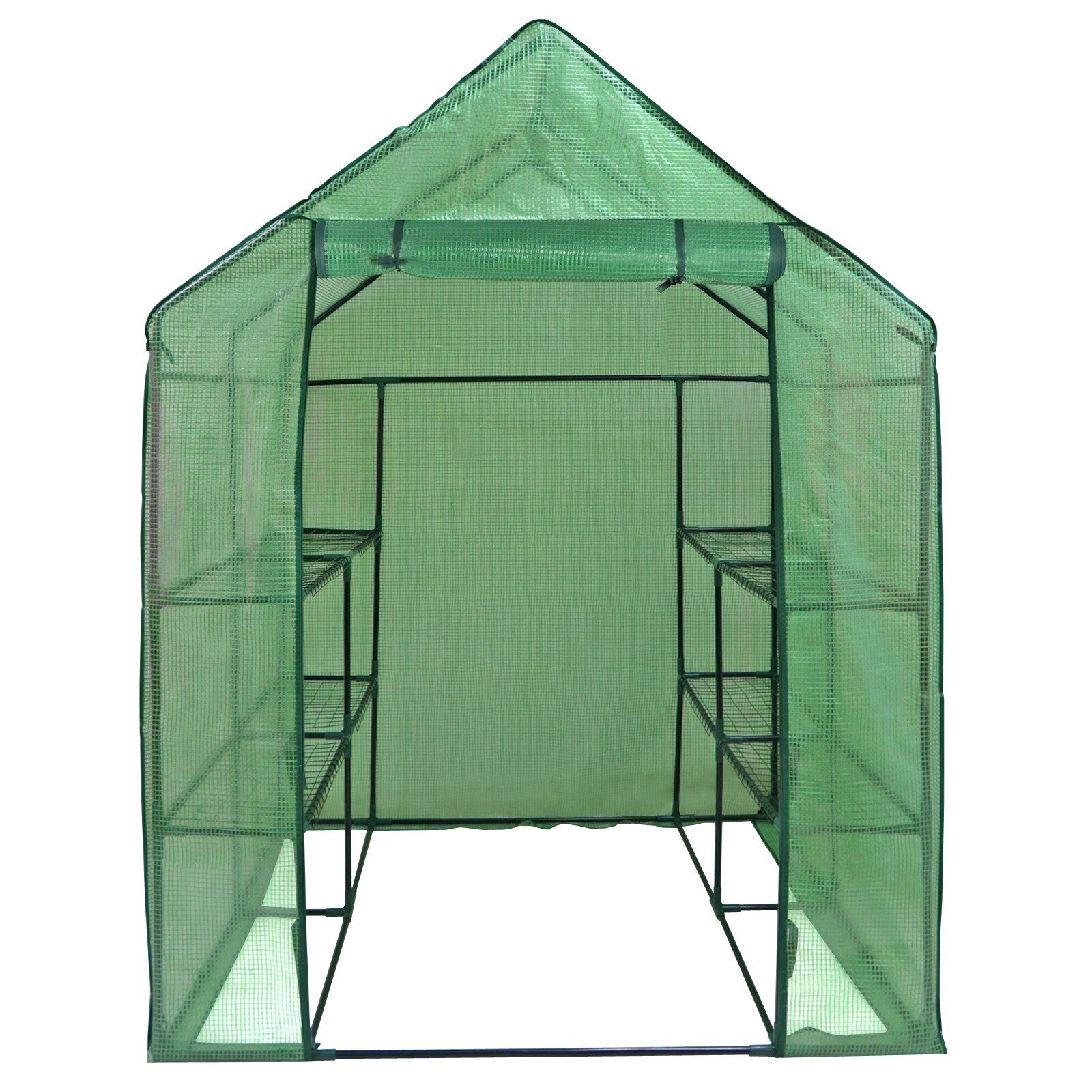 8 Shelves 3 Tiers Walk In Greenhouse for Planter Portable Green House Outdoor