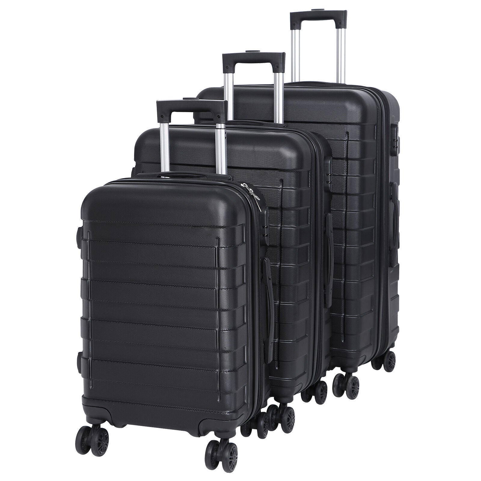 3PCS Carry on Luggage Set Travel Suitcase Hardside Spinner 22.5