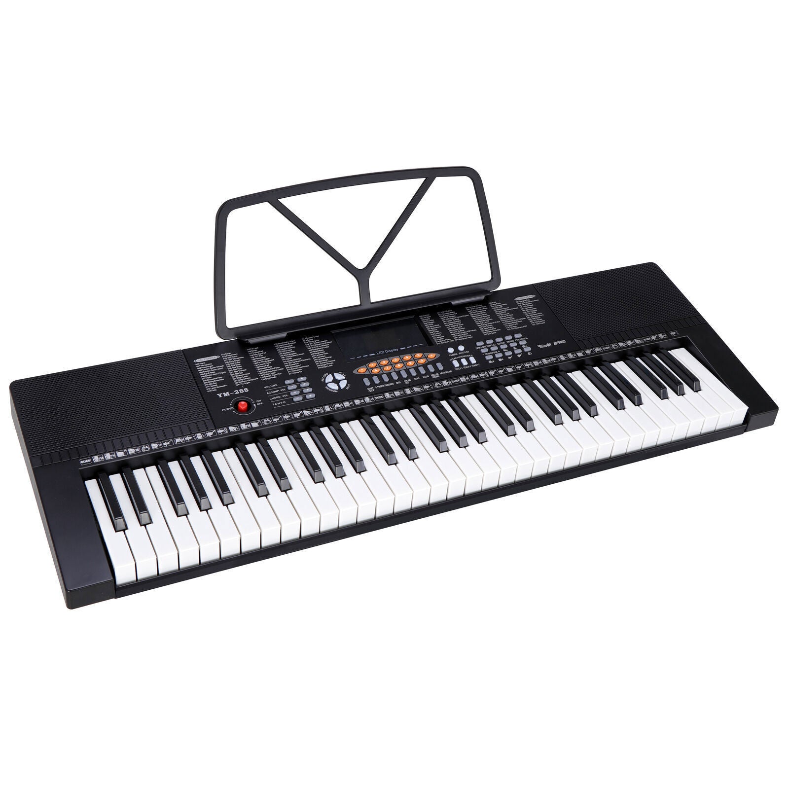 61 Key Electronic Keyboard Piano Adjustable W/Stand Stool Headphones Microphone