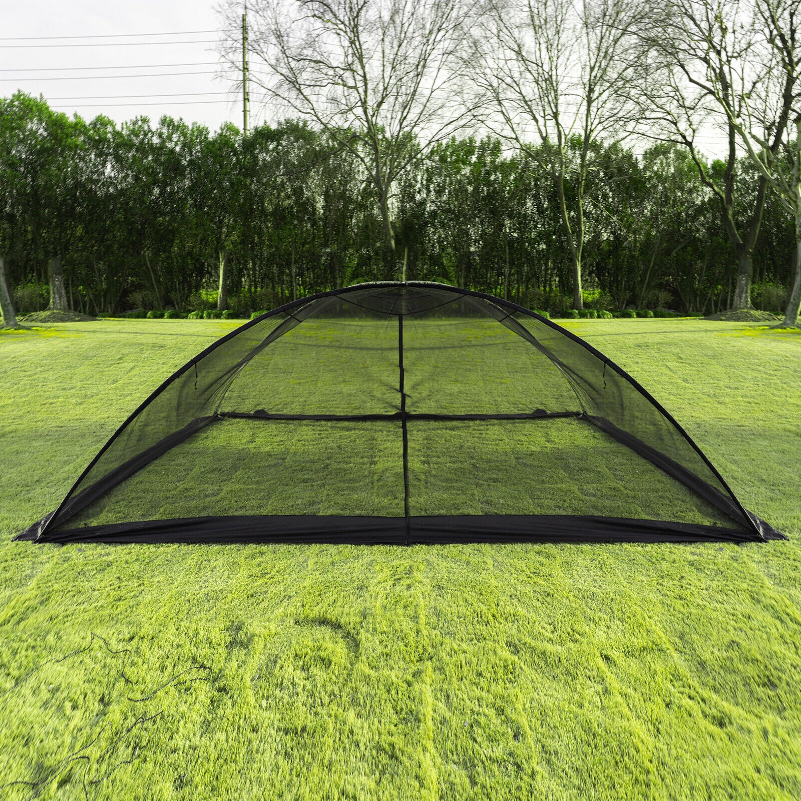 Pond Cover Dome Garden Pond Net 13x17 FT Netting Covers for Leaves w/ Bag Black