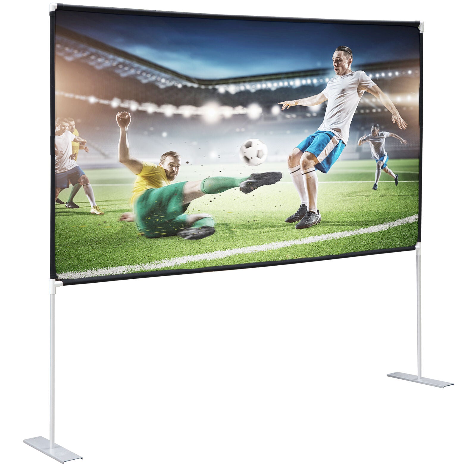 Projector Screen with Stand 100 inch Portable Projection Screen 16:9 4K Theater