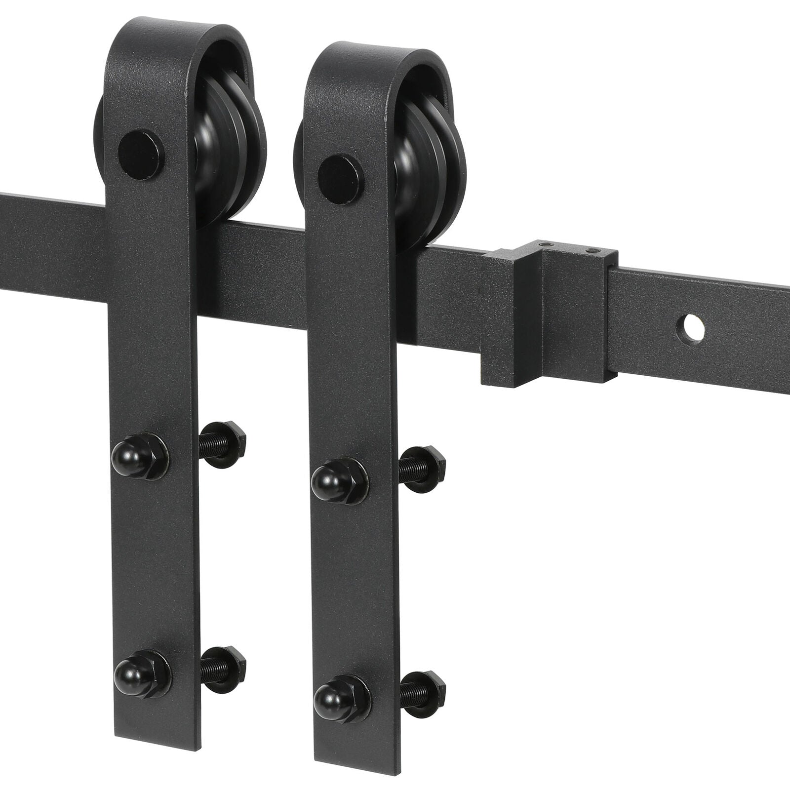 6.6 FT Sliding Barn Door Hardware Kit Cloest Sliding Track Modern Hang Style