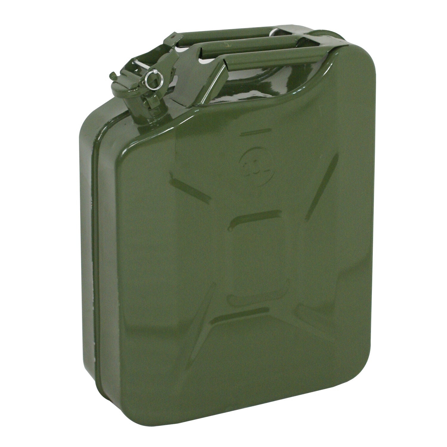 4PC 5 Gallon Military Style Jerry Green Can Storage Steel Tank 20L