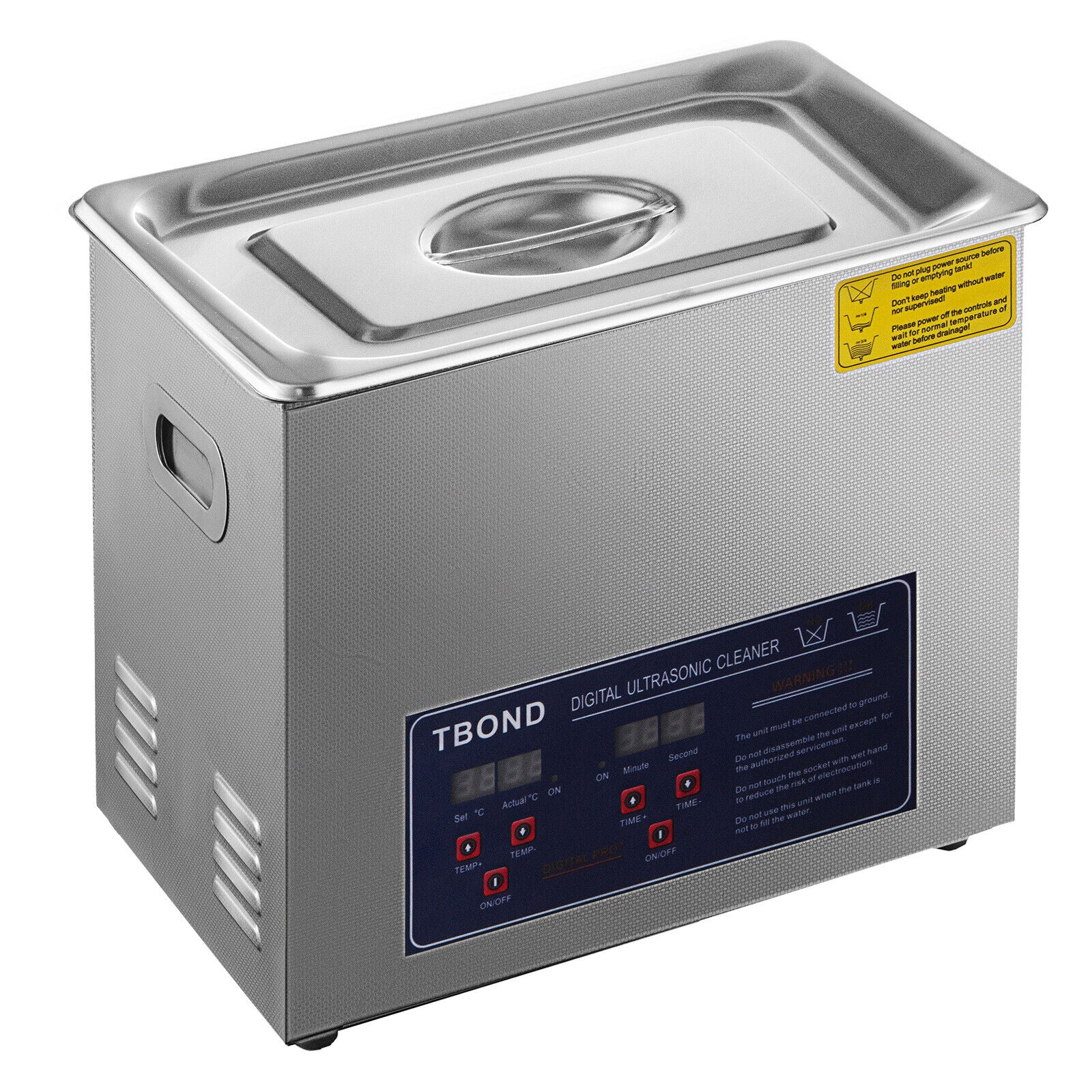 New 10L Ultrasonic Cleaner Stainless Steel Industry Heated Heater w/Timer