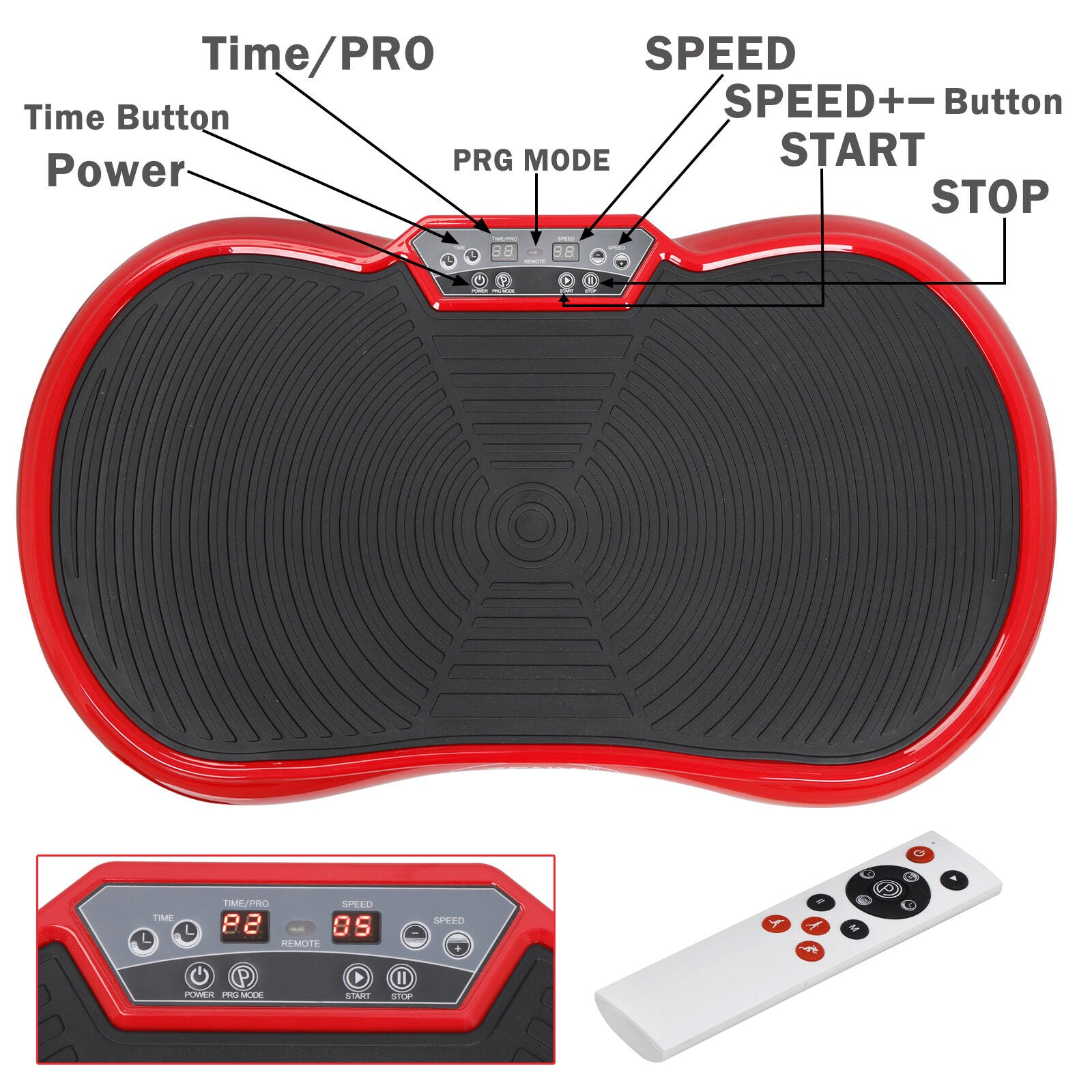 Vibration Plate Exercise Machine Fitness Massage Full Body Vibration Platform