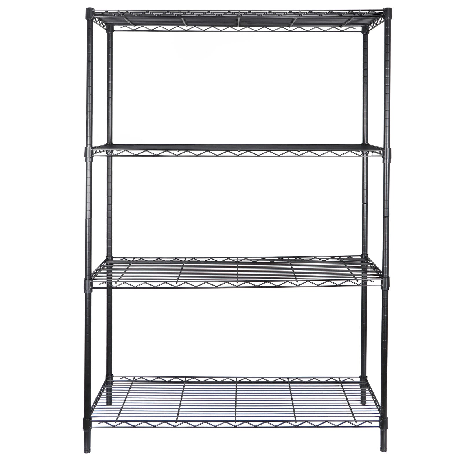 4-Tier Metal Wire Shelf Rack Storage Shelving Unit Organizer for Kitchen Black