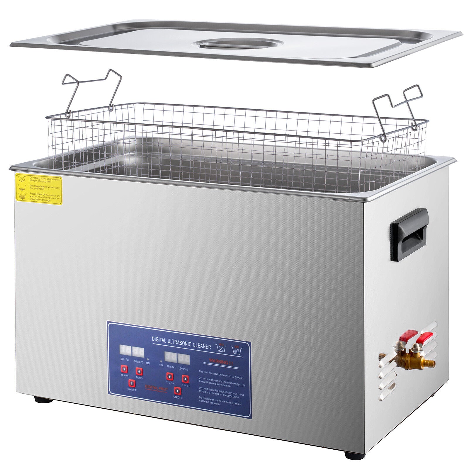 22L Digital Ultrasonic Cleaner Stainless Steel Industry Heated Heater w/Timer