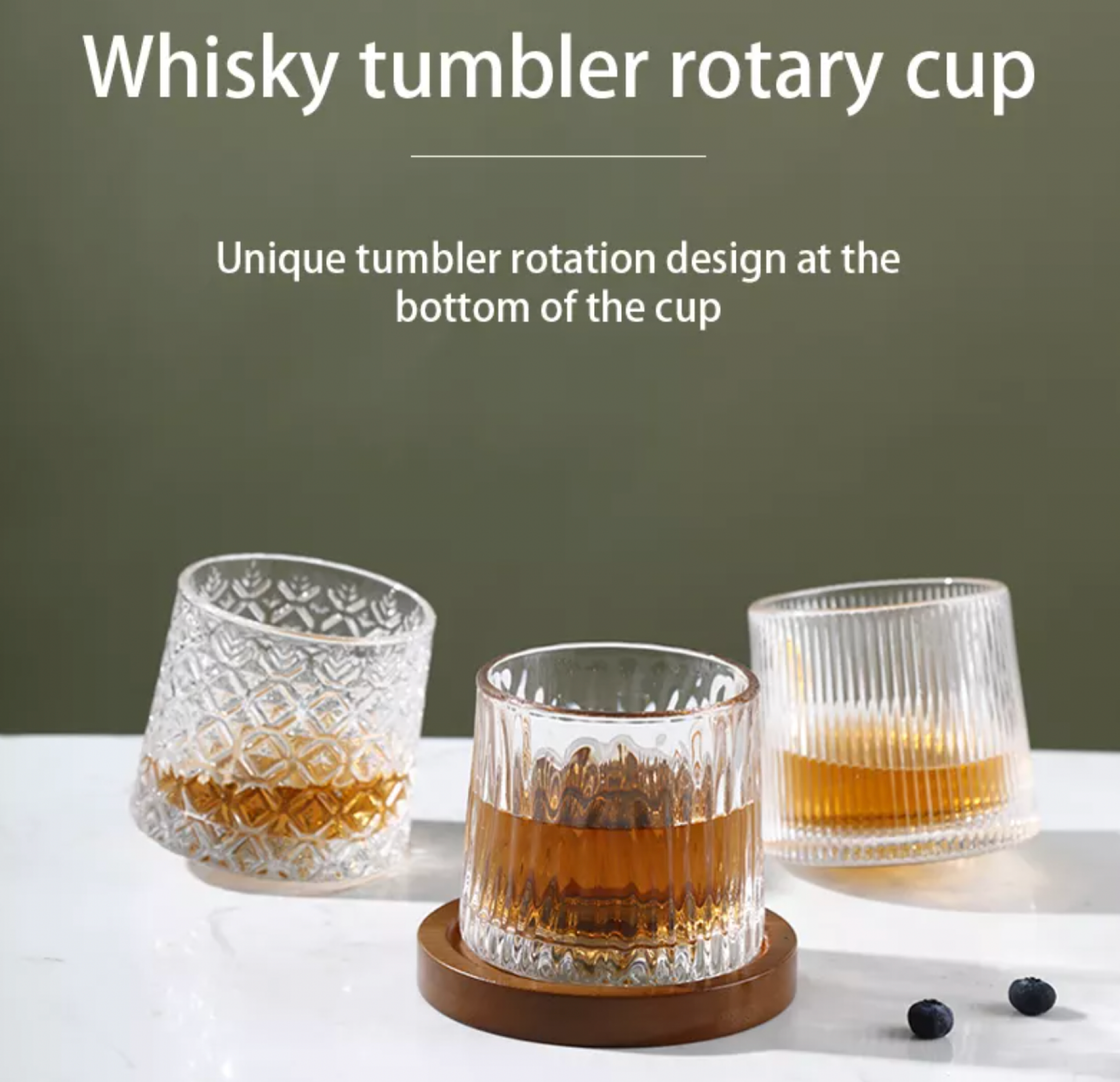 Spinning Whiskey Tumbler