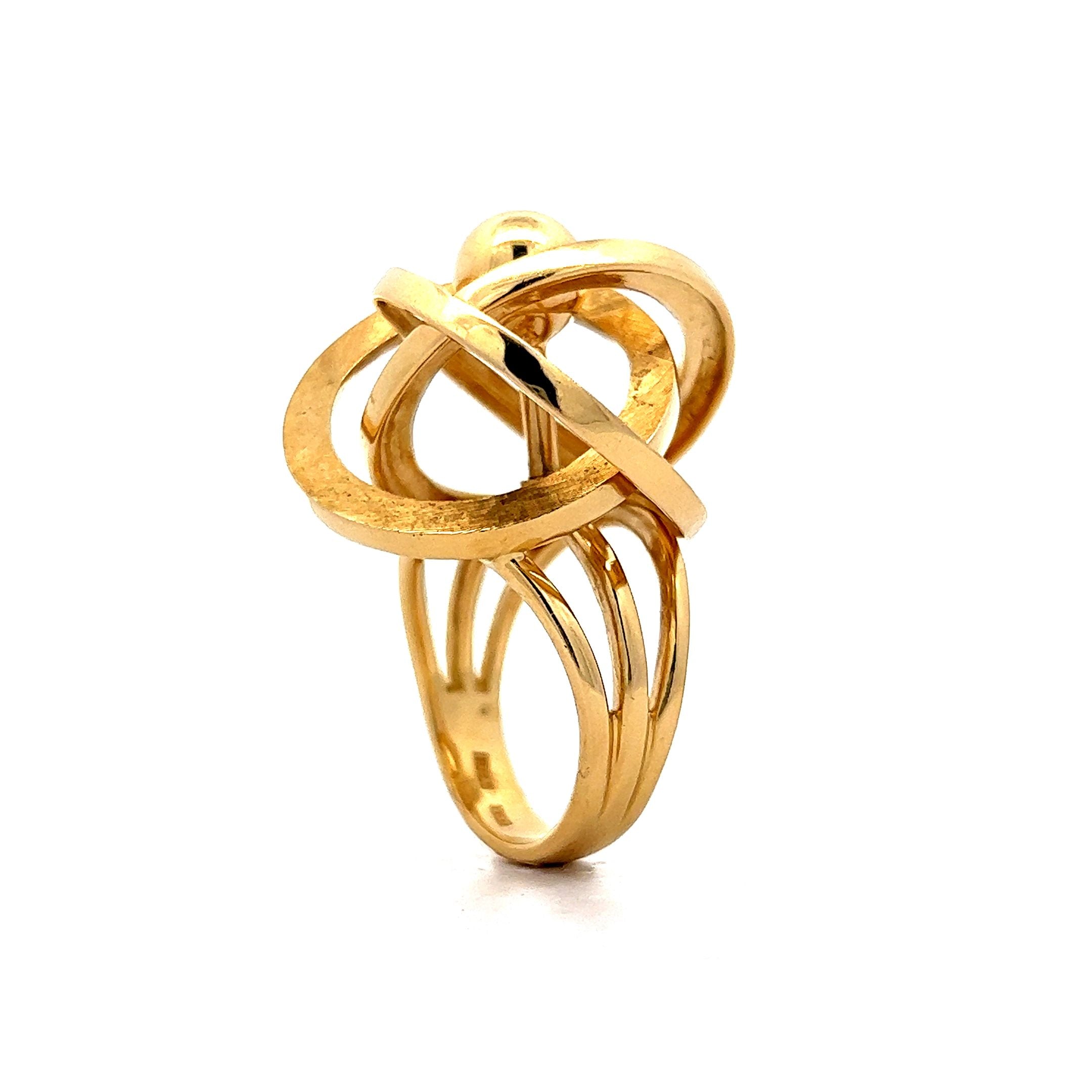 Gyroscopic Cocktail Ring in 18k Yellow Gold