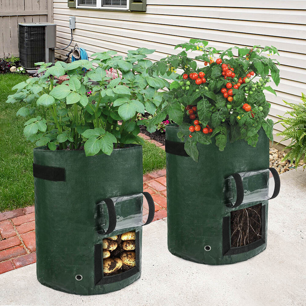 2pcs 10 Gallon Grow Bags NonWoven Pots Garden Vegetable Planting Bags for Potato