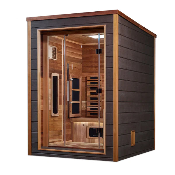 Golden Designs Nora 2 Person Outdoor PureTech? Hybrid Full Spectrum Sauna