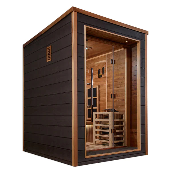 Golden Designs Nora 2 Person Outdoor PureTech? Hybrid Full Spectrum Sauna