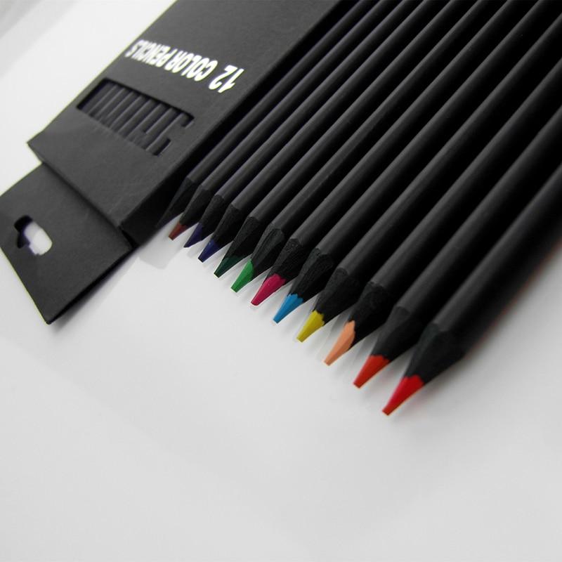 12 Set Colored Wooden Pencils