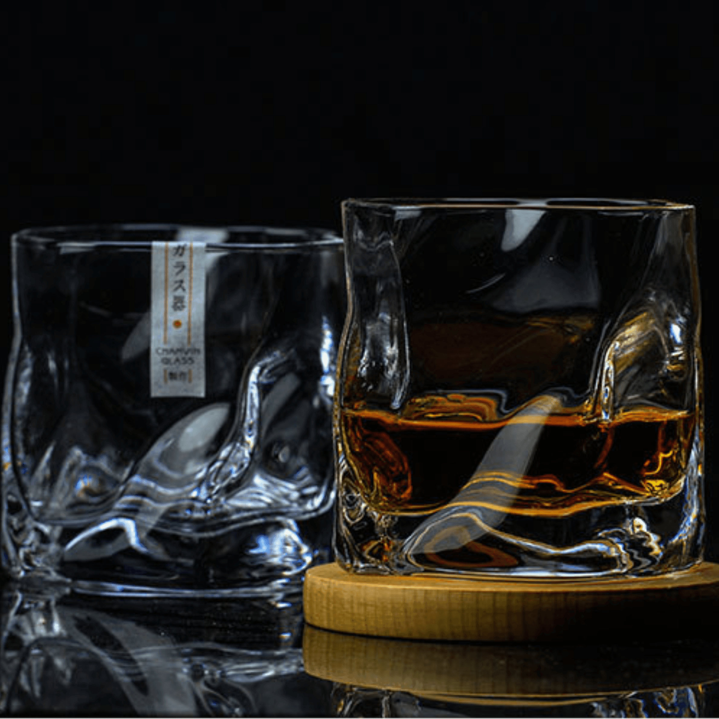 Japaneese Edo Kiriko Crumple Body Whisky Glass