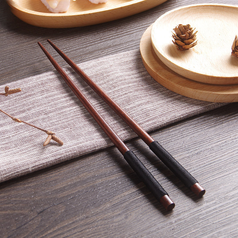 Japanese Handcrafted Wooden Chopsticks with Decorative Thread