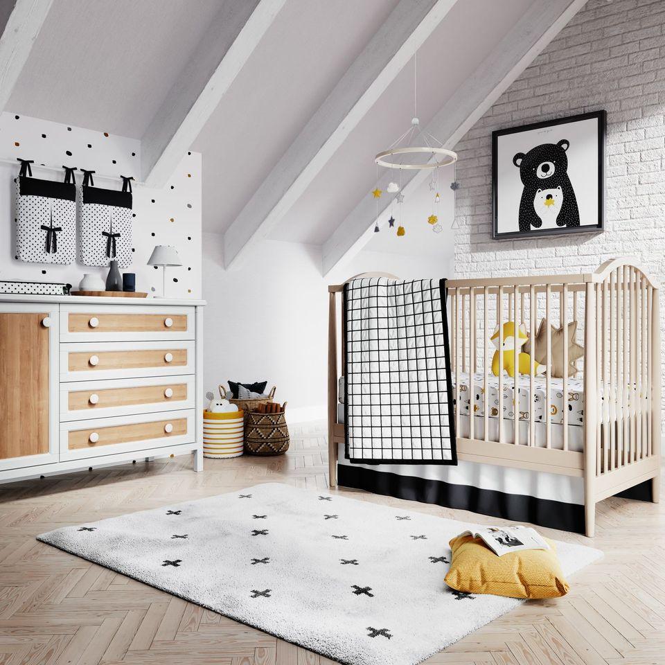 4 Piece Scandinavian Forest Crib Bedding Set