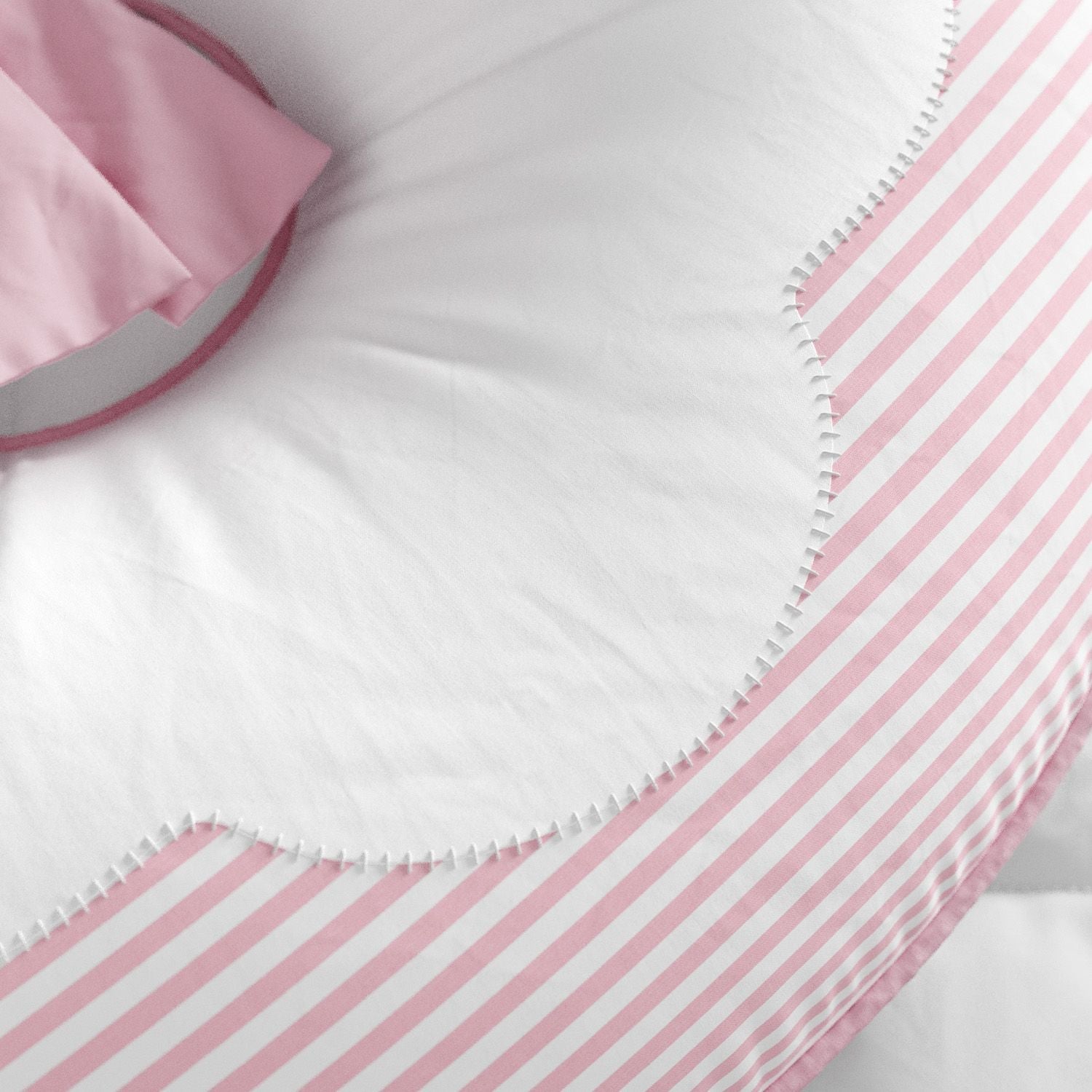 Pink And White Striped Nursing Pillow