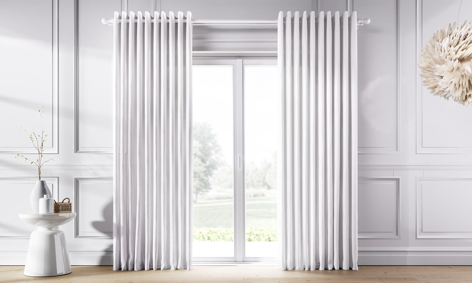 White Curtain with Eyelets 90