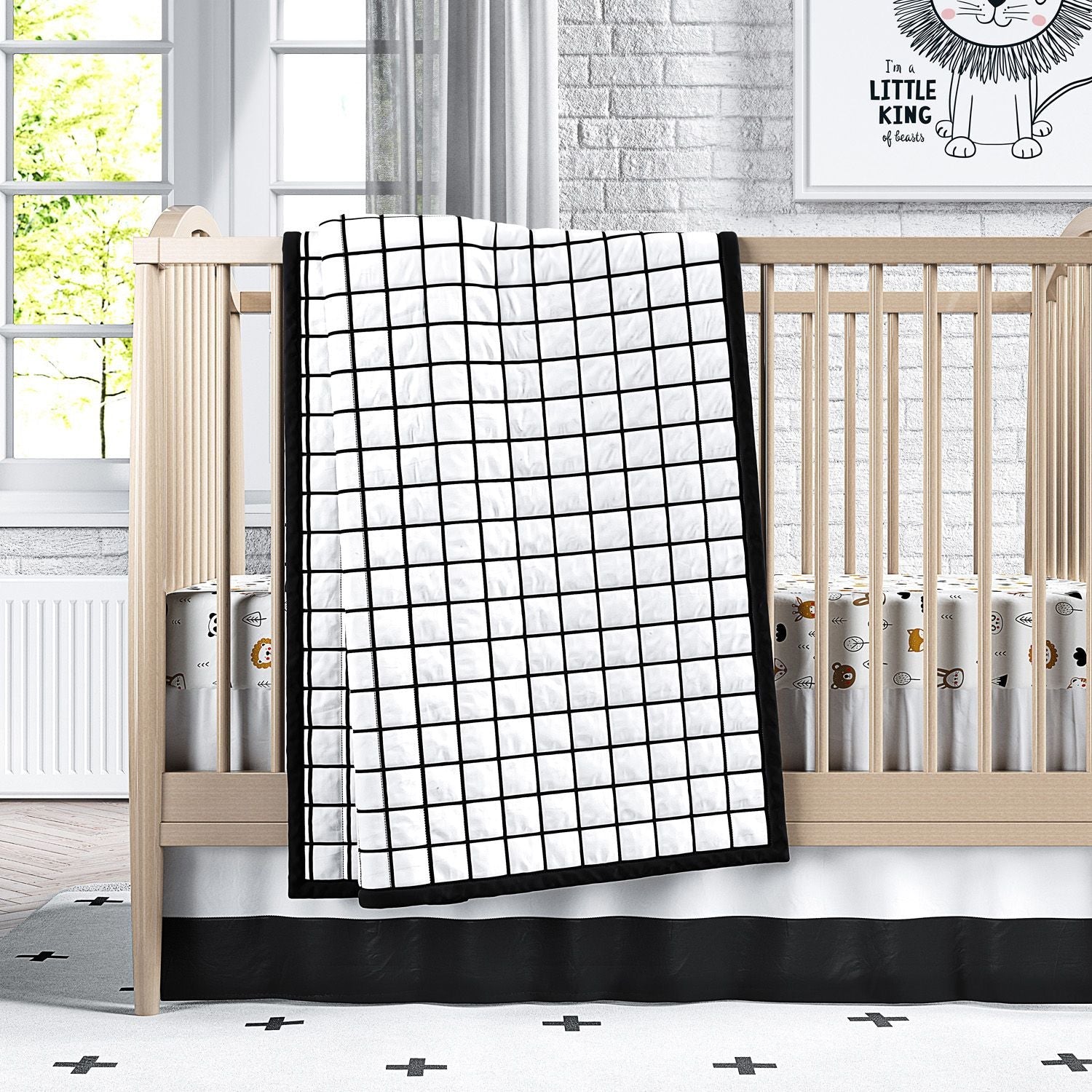 3 Piece Scandinavian Forest Crib Bedding Set