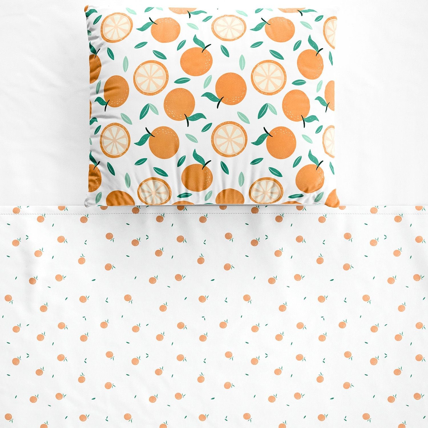 3 Piece Oranges Crib Sheet Set