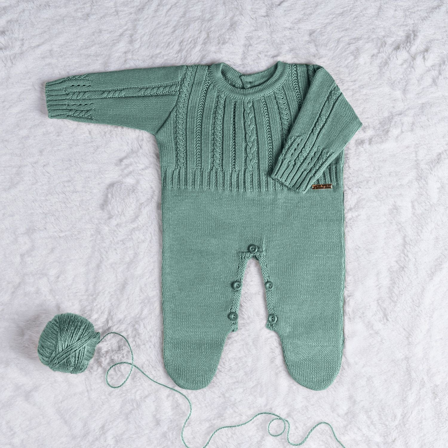 2 Piece Pistachio Green Knitted Newborn Coming Home Set