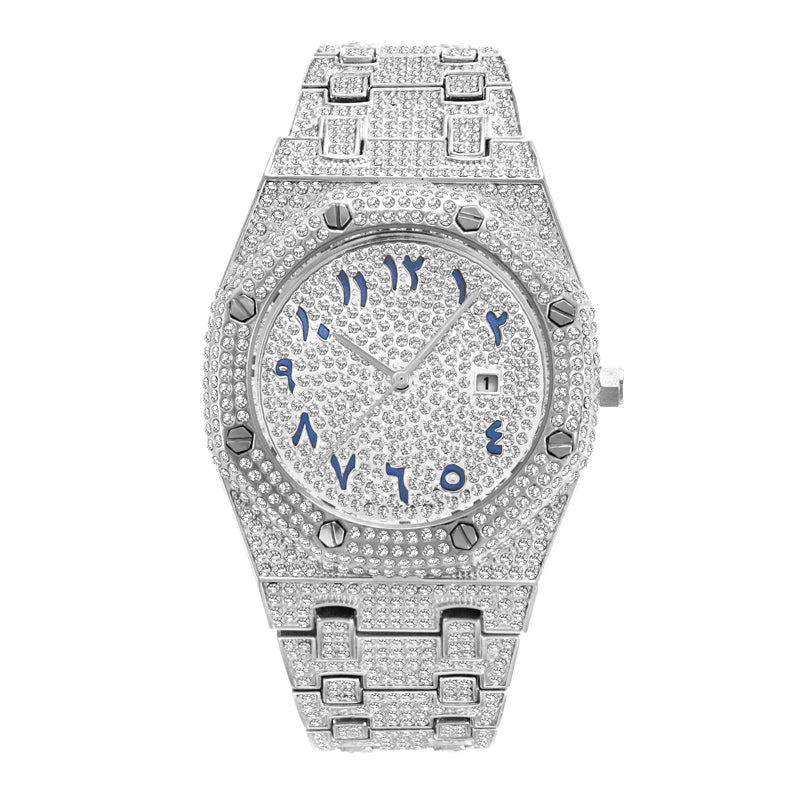 ICED OUT BLING DIAMOND WATCH WITH FULL ZIRCON