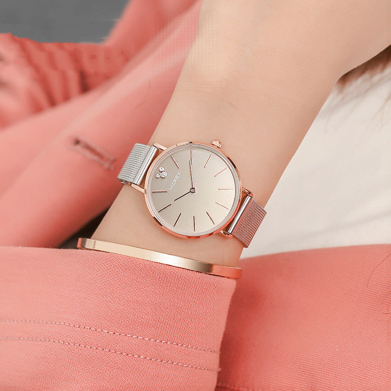 LADIES SIMPLE DIAL JAPAN MOVEMENT QUARTZ WATCH