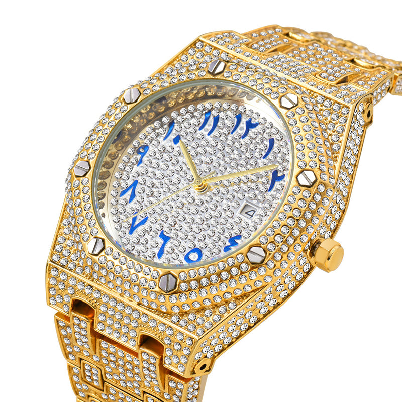 ICED OUT BLING DIAMOND WATCH WITH FULL ZIRCON