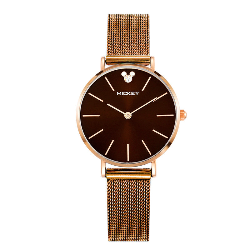 LADIES SIMPLE DIAL JAPAN MOVEMENT QUARTZ WATCH