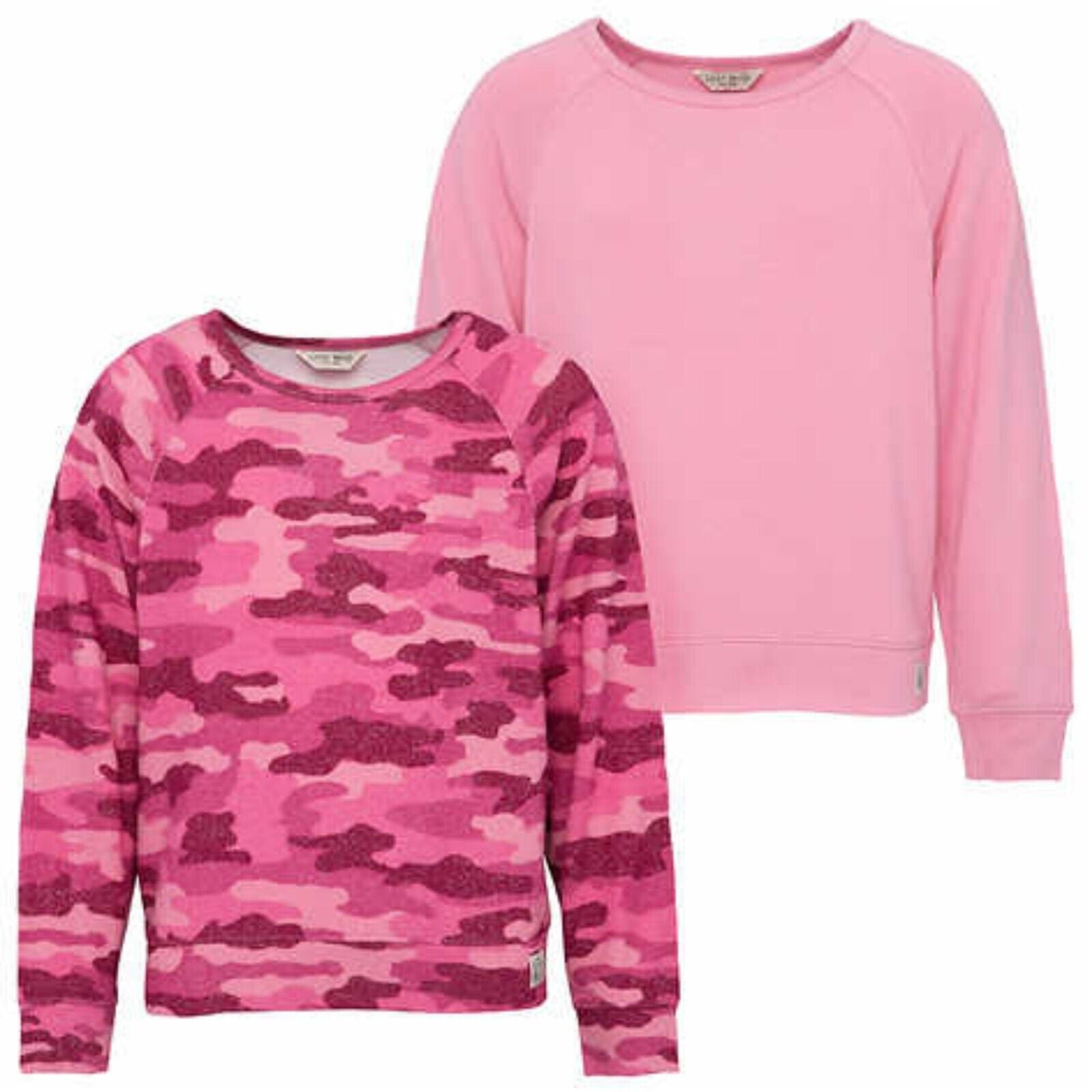 Lucky Brand Girls 2-Pack Long Sleeve Tee Knit Top Camo Sweatshirt