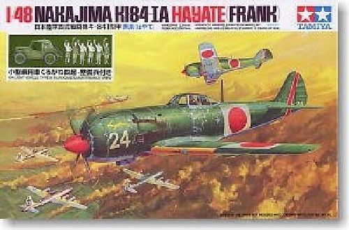 TAMIYA 1/48 Nakajima Hayate (Frank) w/ 4x4 Type 95 Kurogane Set Model Kit NEW