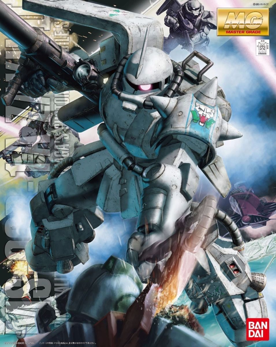 BANDAI MG 1/100 MS-06R-1 ZAKU II SHIN MATSUNAGA Ver 2.0 Plastic Model Kit Gundam