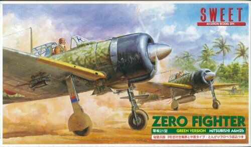 Suite 1/144 Zero Fighter Type 21 green ver. Mitsubishi A6M2b Plastic Model Kit