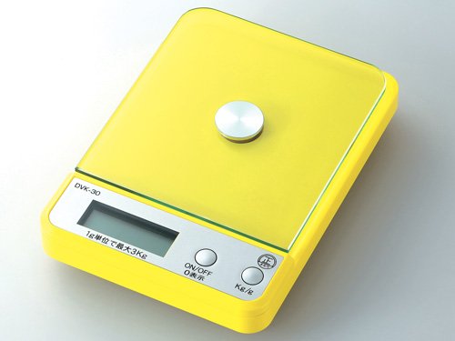 Shimomura Kougyou Vegeter digital kitchen scale 3kg meter DVK-30 Yellow NEW