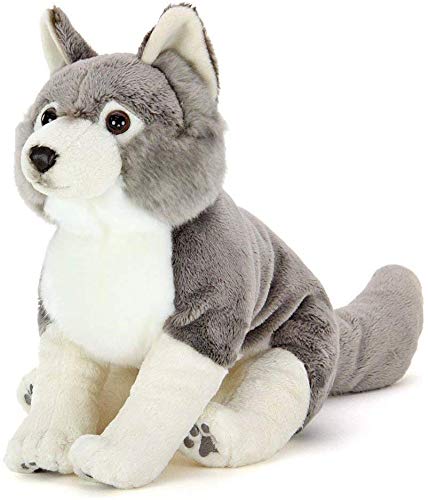 COLORATA Wolf Real Design Animal Plush Doll W17xH26xD25cm Polyester ?983065 NEW