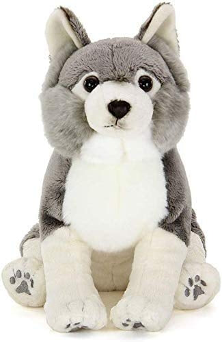 COLORATA Wolf Real Design Animal Plush Doll W17xH26xD25cm Polyester ?983065 NEW