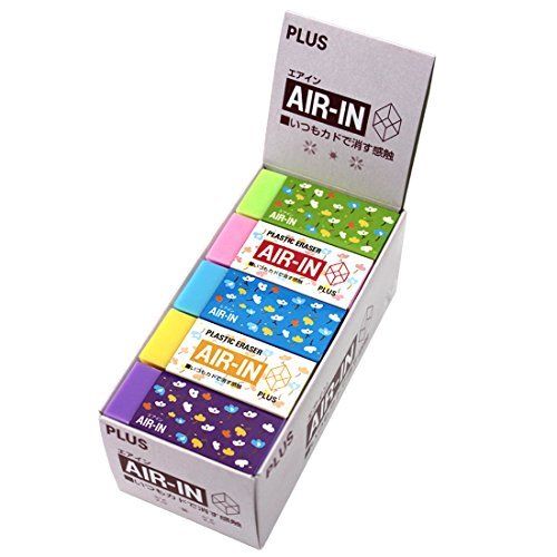 Plus eraser air in flowlet 4 each 5 color set 36-480 NEW from Japan