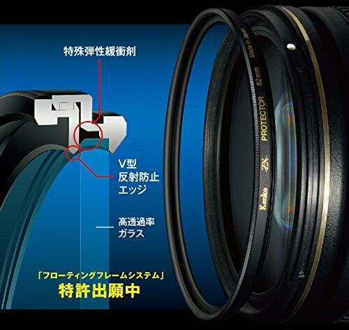 Kenko Lens Filter ZX Protector 62mm Water / Oil Repellent Coating Floating Frame