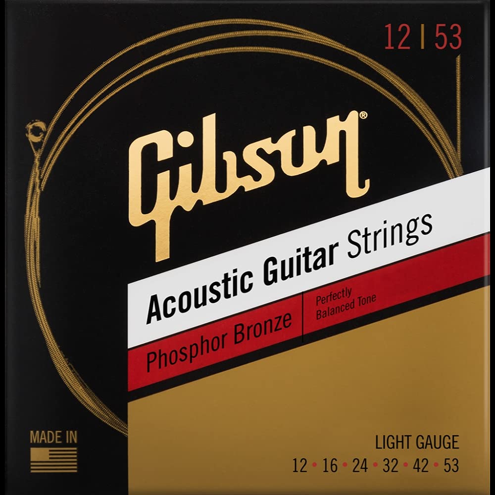 Gibson SAG-PB12 Phosphor Bronze Acoustic Guitar Strings Perfectly Balance Tone