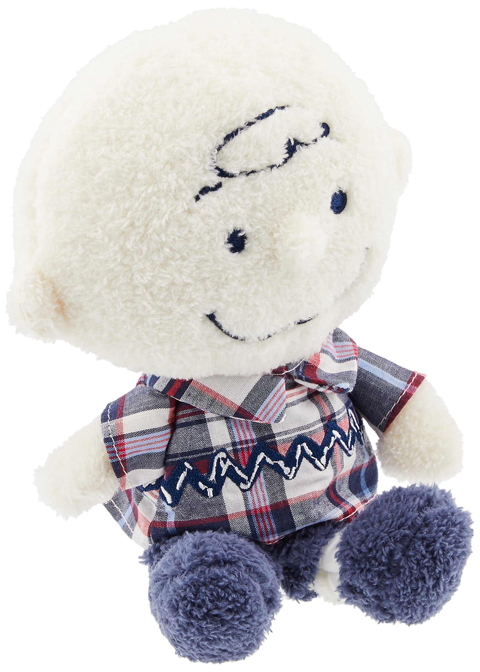 Nakajima Corporation Blueberry Check Charlie Brown S Plush Toy 172990-22 NEW