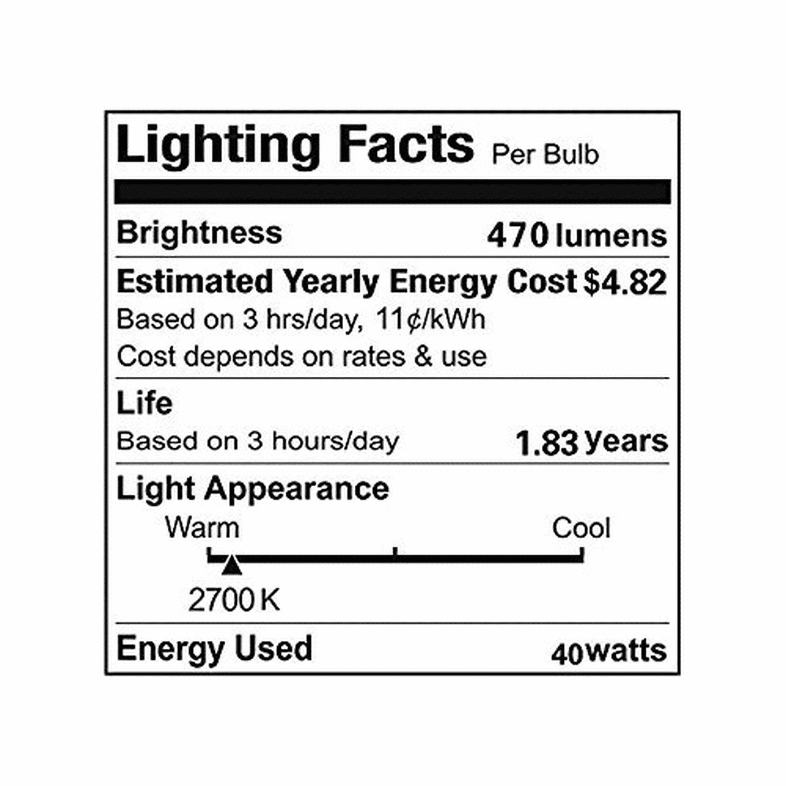 G9- Halogen bulb, 40 watts