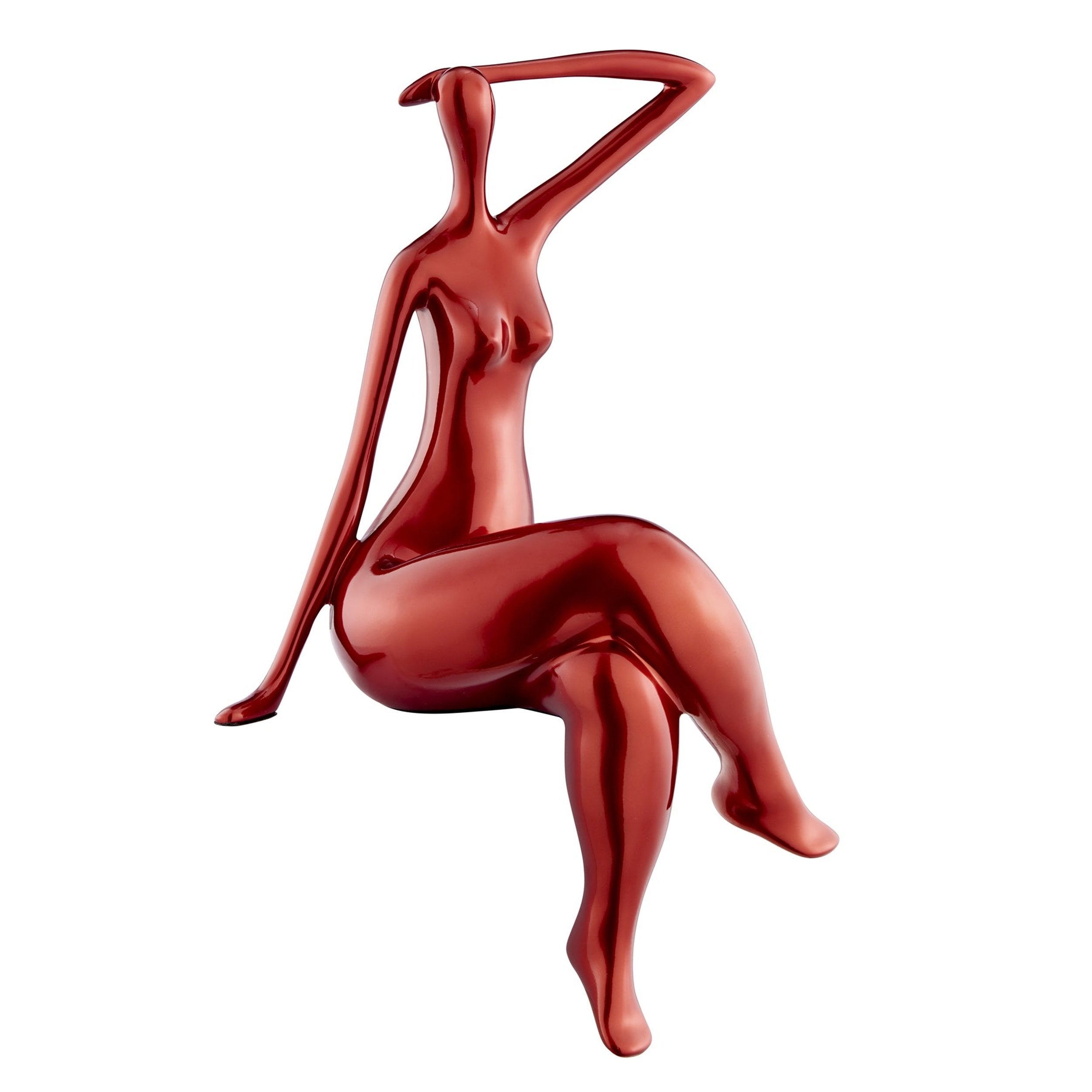 Isabella Sculpture // Small Metallic Red