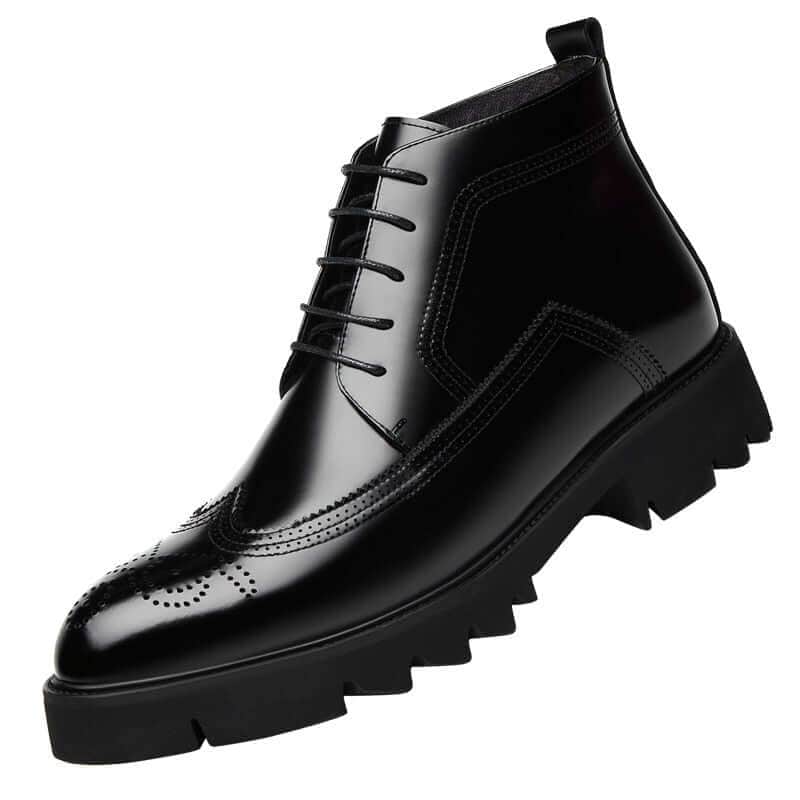 MenAddicts Leather Formal Boots | Business Black Sophistication