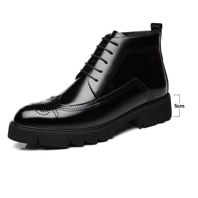 MenAddicts Leather Formal Boots | Business Black Sophistication