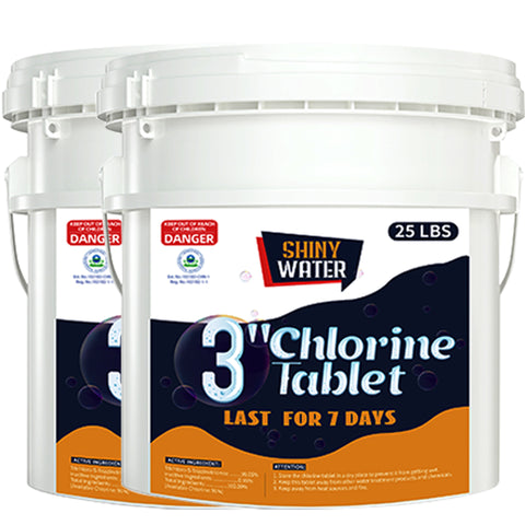 shiny water chlorine tablets