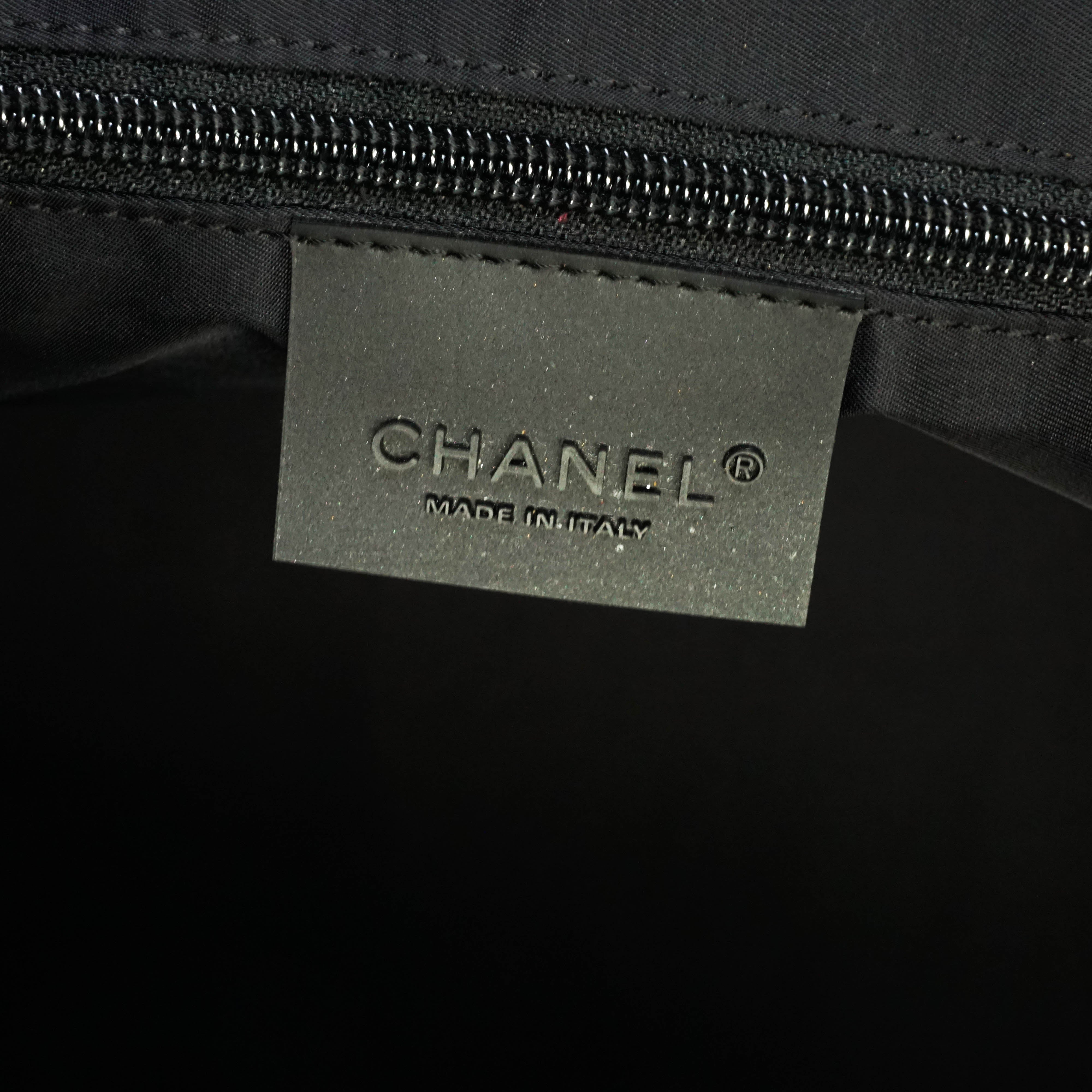 Chanel Boston Bag Nylon Gray