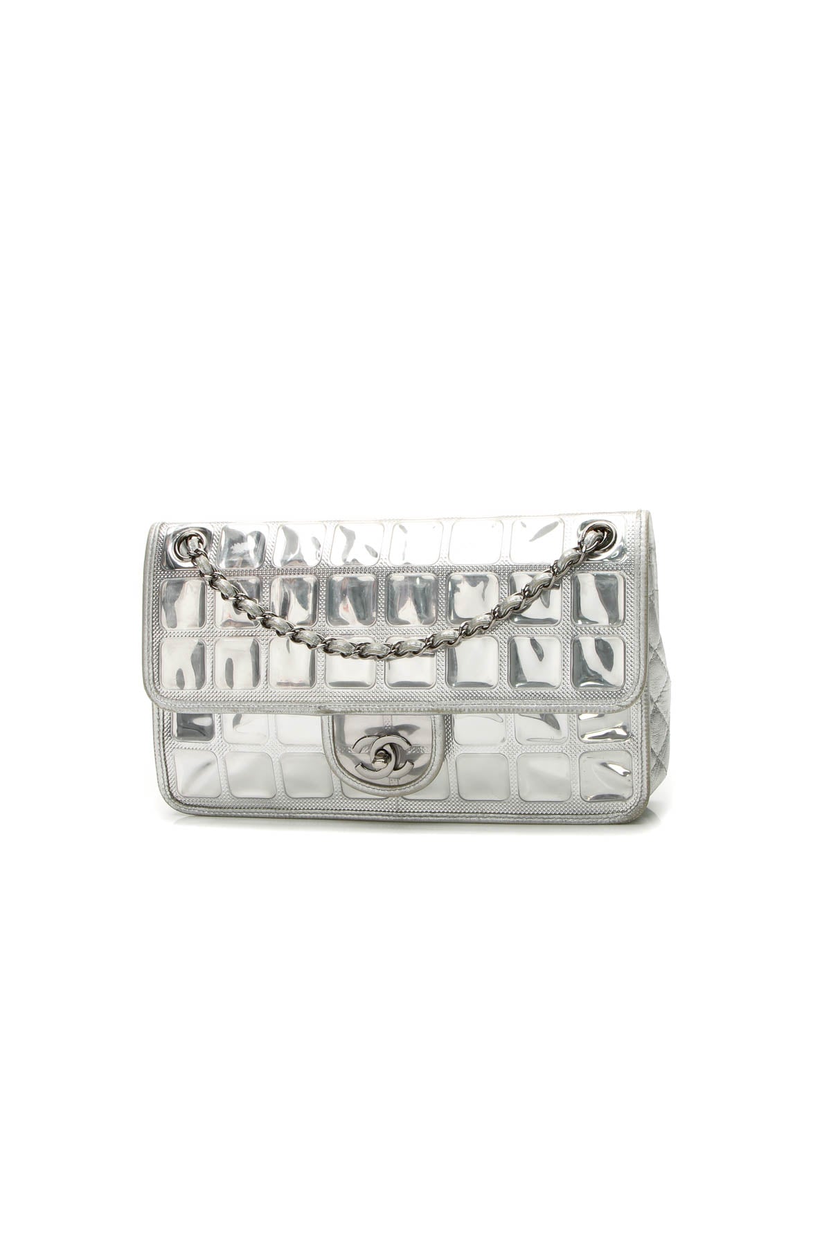 Ice Cube Flap Bag - Silver