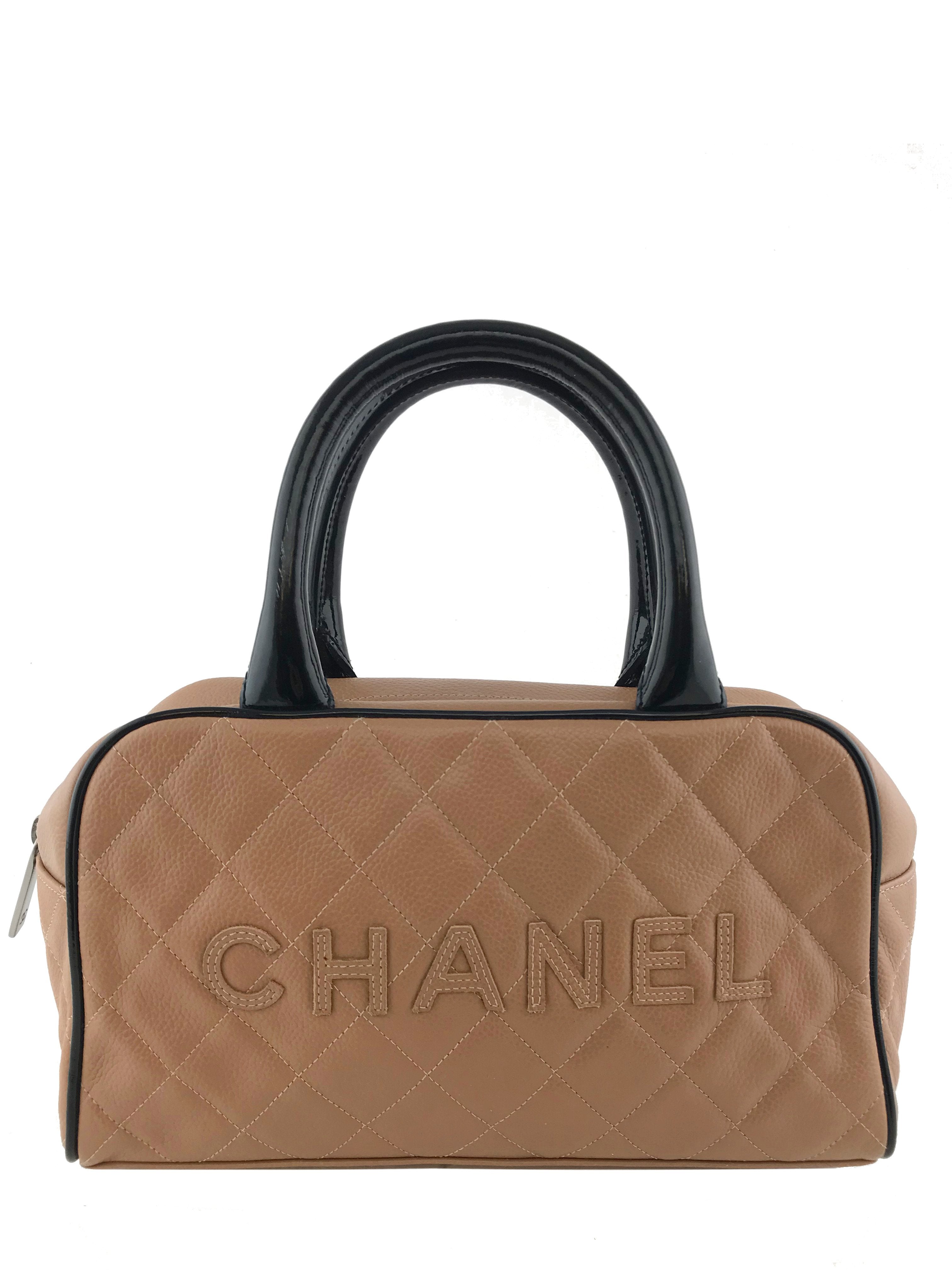 Chanel Quilted Caviar Leather Small Bowler Bag